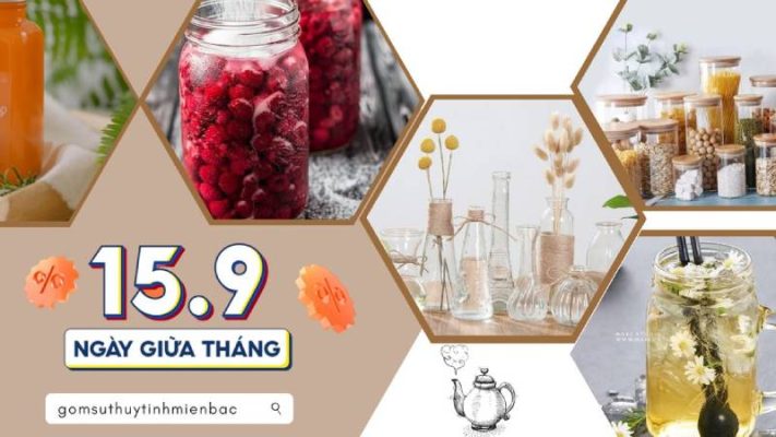 Gian hàng đồ thủy tinh, gốm sứ trang trí phòng ngủ thêm hoàn hảo