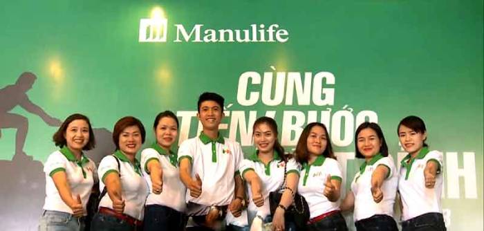 Áo thun đồng phục công ty Manulife