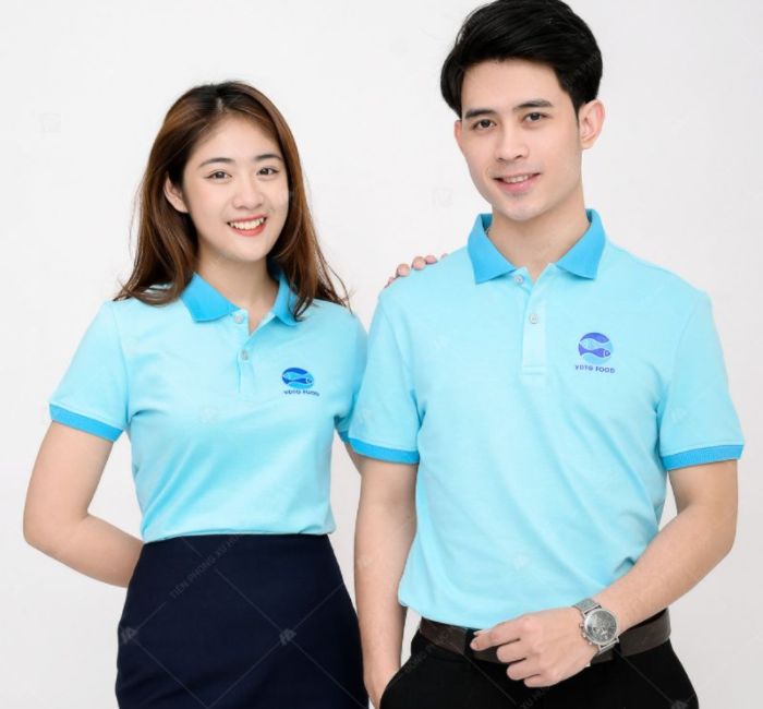 Áo phông đồng phục công ty chất liệu cotton co giãn tốt mang lại sự thoải mái