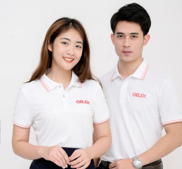 Gelex lựa chọn màu trắng may áo thun đồng phục công ty