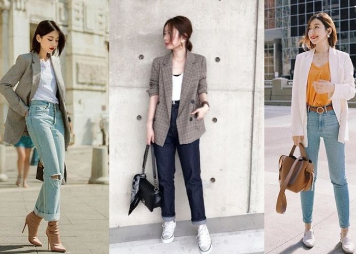 Sự kết hợp hoàn hảo của jeans cùng áo blazer