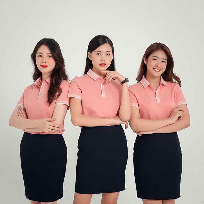 Trang phục áo polo công sở đẹp chất liệu cotton