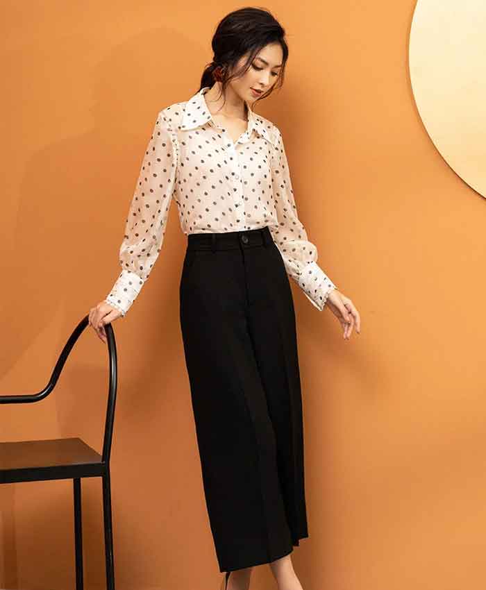 Mẫu quần phòng cách culottes thời thượng