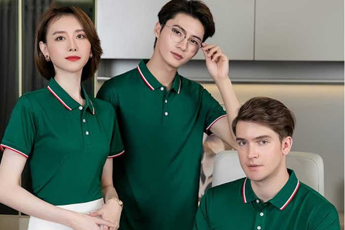 Mẫu áo polo đồng phục chất liệu cotton