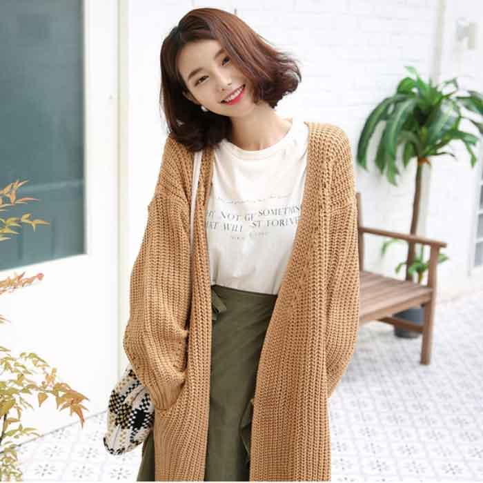 Mẫu áo cardigan vải len sang chảnh