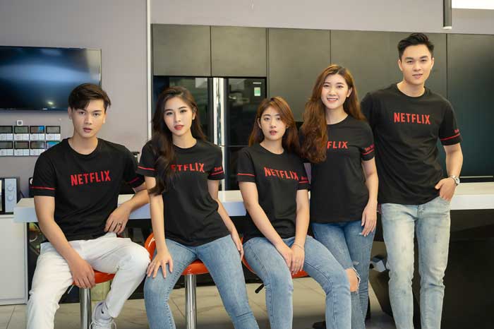 Áo thun doanh nghiệp Netflix chất liệu vải Hapima
