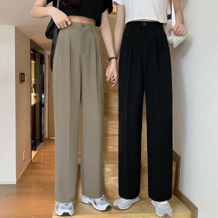 Quần ống suông phối áo croptop khoe dáng đẹp