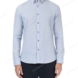 áo sơ mi nam công sở trơn dáng slim - fit