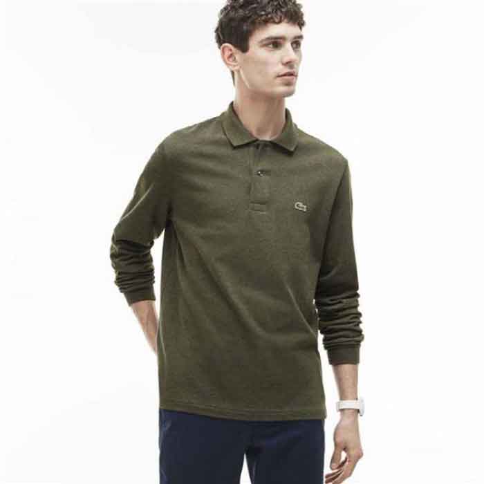 Áo thun polo dài tay có cổ Lacoste