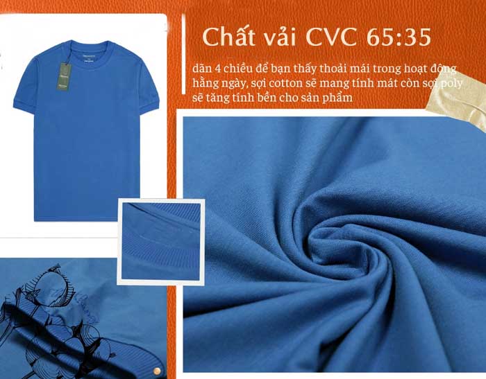 Áo thun với chất vải CVC co dãn 4 chiều 