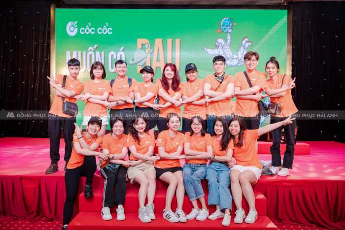 Công ty Cốc Cốc đặt may áo teambuilding tại Hải Anh