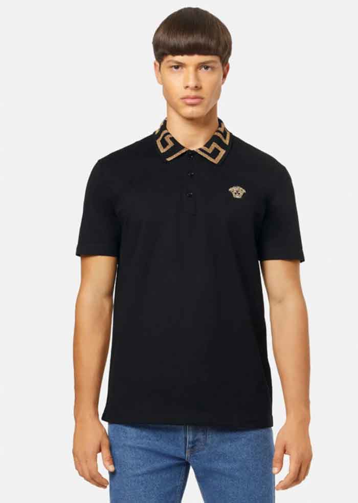 Mẫu polo nam hiệu Versace màu đen