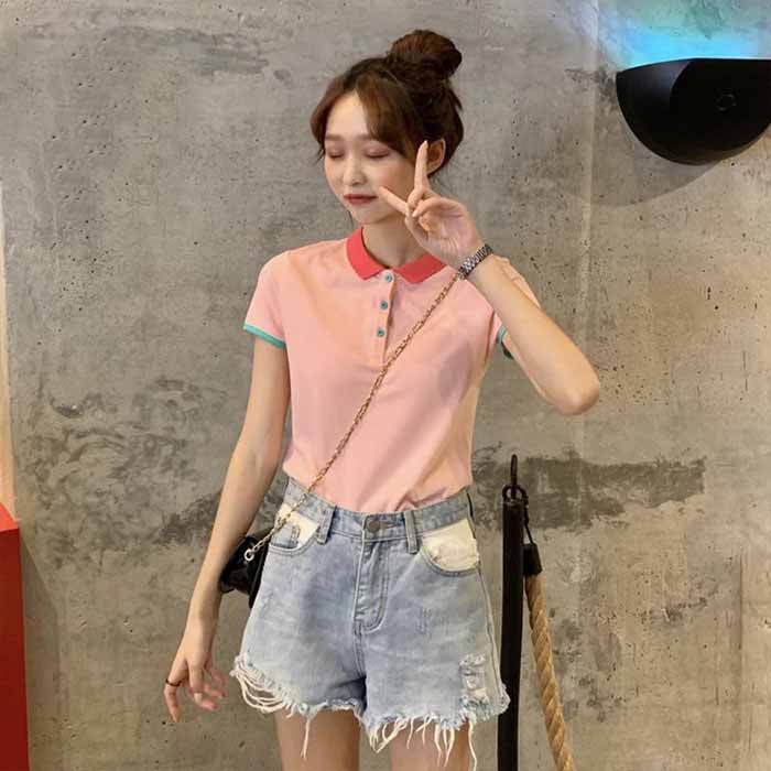 Áo polo hồng hiệu Hity Fashion