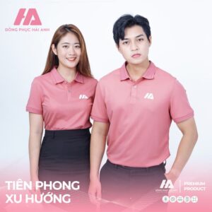 Thời trang đồng phục polo màu lòng tôm cao cấp- Đồng phục doanh nghiệp Hải Anh