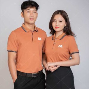 Áo polo đồng phục công ty dáng suông in logo