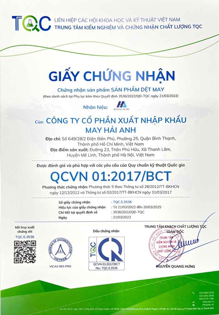 Giá chứng nhận TQC từ trung tâm kiểm nghiệm Quốc Gia