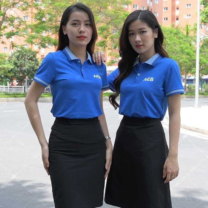 Mẫu áo polo phối chân váy công sở chỉn chu