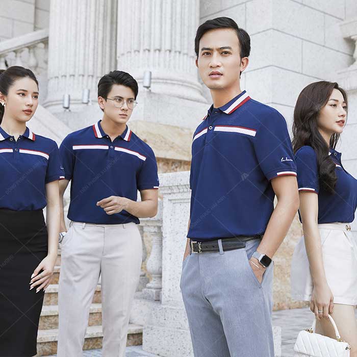 Mẫu áo polo đồng phục công sở bộ sưu tập mới ra mắt của Hải Anh