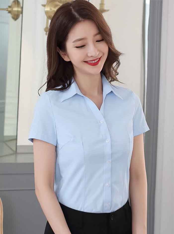 Mẫu áo sơ mi được nhiều chị em công sở yêu thích tại Đức Trí Uniform