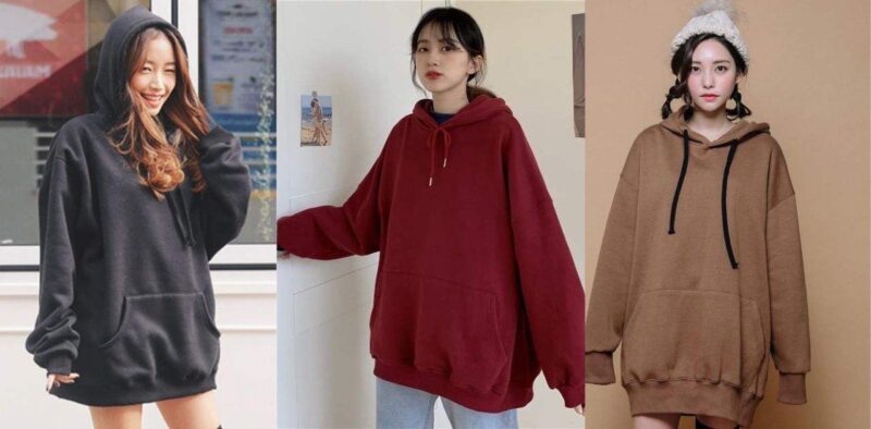 Các kiểu áo hoodie được chị em yêu thích