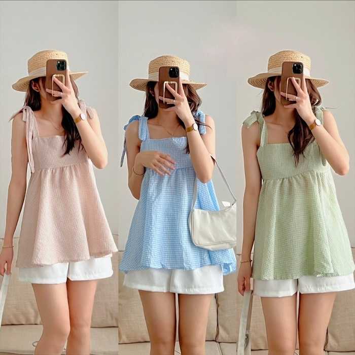 Set đồ babydoll mát mẻ phù hợp cho nữ mặc ở nhà ngày hè