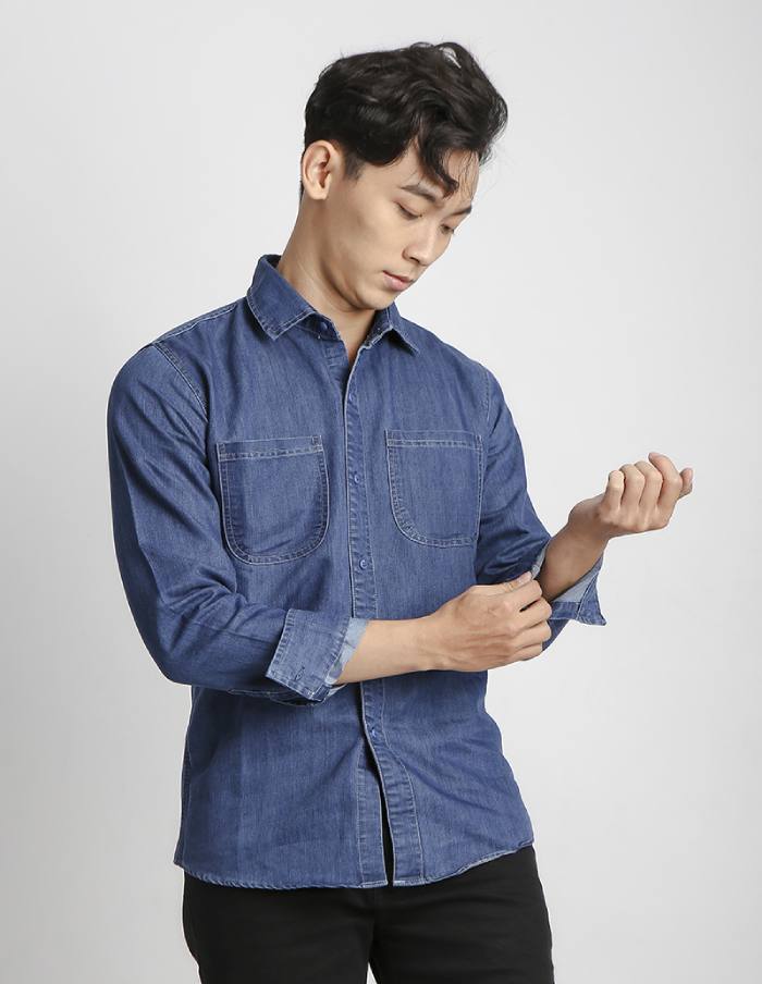 Sơ mi kiểu denim mang đến phong cách khỏe khoắn, cool ngầu