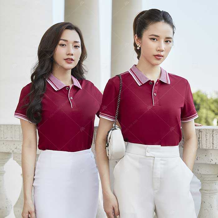 Mẫu áo thun polo phong cách thanh lịch cho nàng công sở