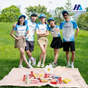 Áo đồng phục team building ngân hàng Eximbank- Đồng phục Hải Anh