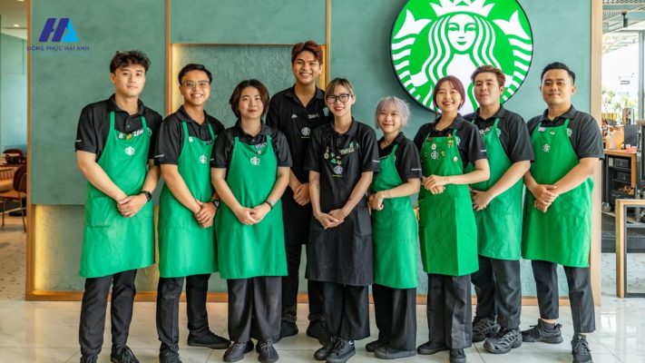 đồng phục Starbucks- đồng phục Hải Anh